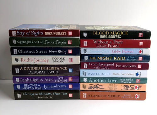 Large print books bundle - large,
