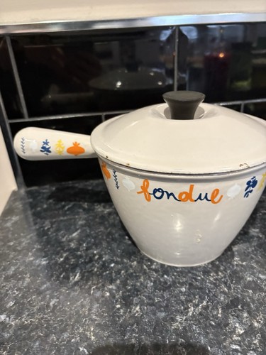 Vintage creuset fondue pot - fondue,