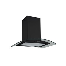 electriQ 60 cm Curved Glass Cooker Hood – 270 m³/h, LED, Extract/Recirc