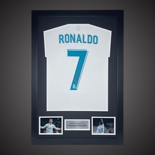 Fantastic Cristiano Ronaldo Hand Signed And Framed Real Madrid Shirt £599