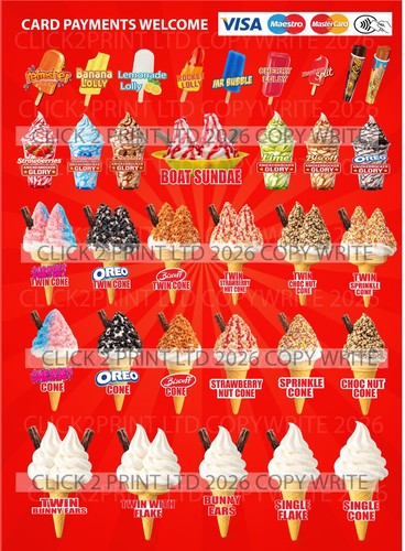 Soft serve ice cream menu - soft,