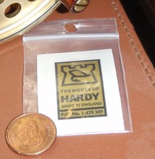 RARE HARDY ROD DECAL: FLY & CASTLE - ADHESIVE BACKED.