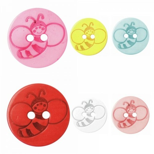 Abc buttons 15mm bumble bee - bumble,