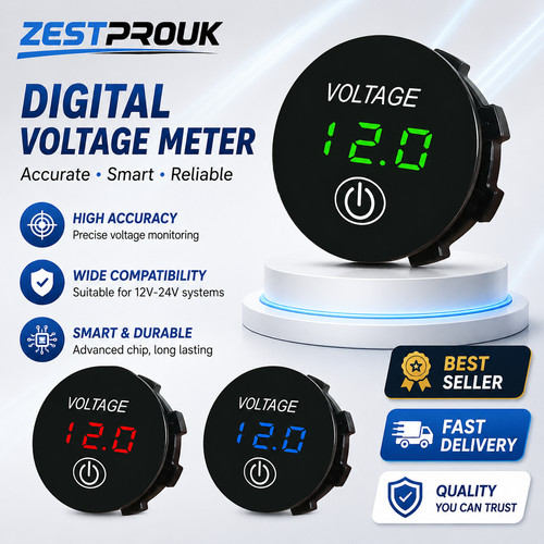 12v led digital voltmeter - led,