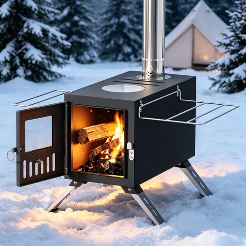 Stainless bell tent stove - stainless,