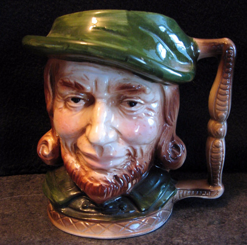 Ceramic head cup - head, robin
