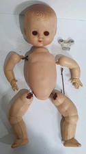 vintage 1950s hard plastic Rosebud baby doll made in England Blue Eyes 