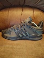 adidas Originals EQT ADV Support Trainers Triple Black Mens Size 10