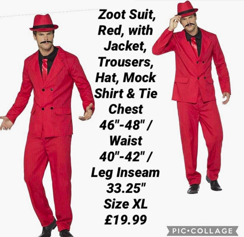 Red zoot suit - red,
