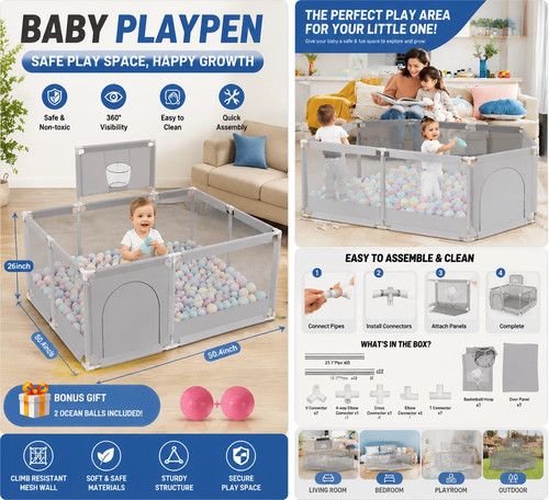 Baby playpen portable - playpen,