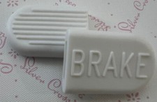 2 SILVER CROSS MARMET WILSON COACH PRAM BRAKE PADS RUBBERS kensington balmoral