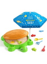 HYES Turtle Sandbox Sand Pit with Lid