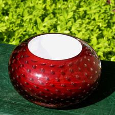 Ruby cased glass controlled