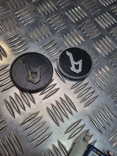Bertone black and gold badges - gold,