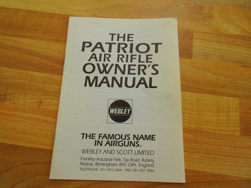 Webley patriot air rifle - patriot,