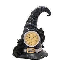 Juliana Mystic Legends Wizard Hat and Black Cats Clock - 69690 - New