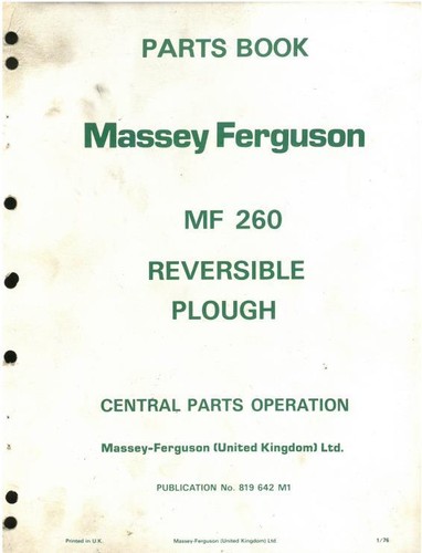 Massey ferguson mf260 plough - massey,