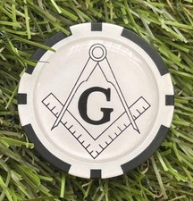 Masonic - Magnetic Clay Poker Chip - Golf Ball Marker