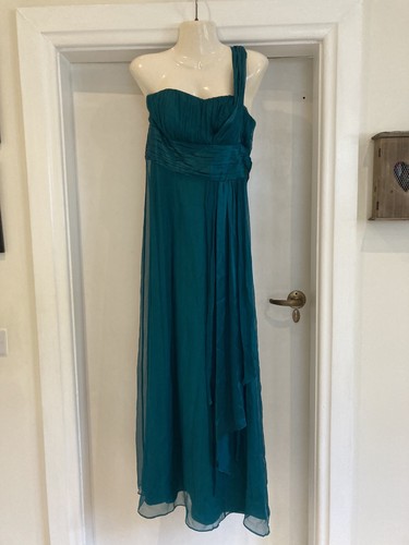 Monsoon green silk maxi - green, dress