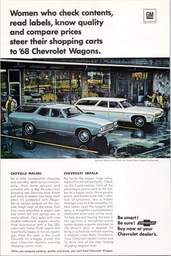 1968 chevrolet wagons - chevrolet, vintage