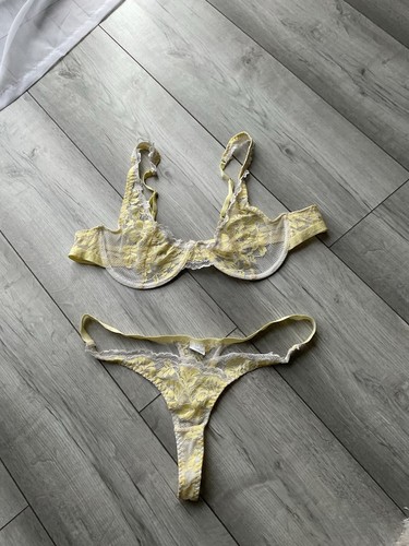 Yellow white floral - white,