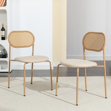4/6X Rattan Dining Chairs Set