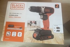 Black+Decker 18V LITHIUM ION 1.5AH Cordless Drill Driver 