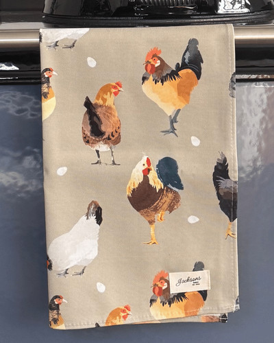 Hen rooster tea towel - hen, for