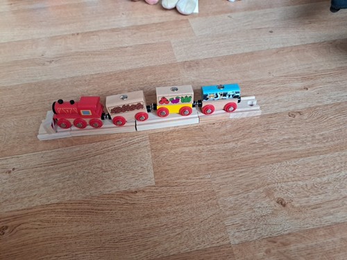 Wooden train set - wooden,
