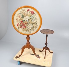 Victorian Walnut Embroidered