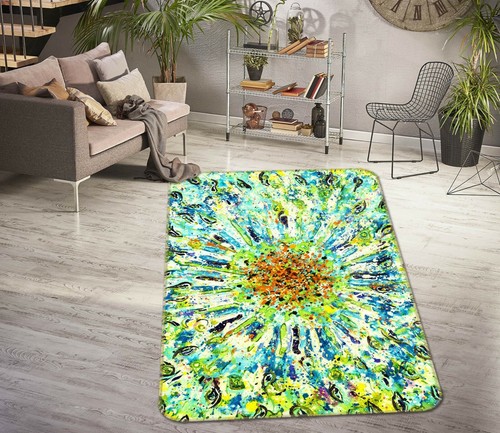 Green floral pattern - 3d,