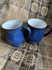 2 DENBY Imperial Blue MUGS In
