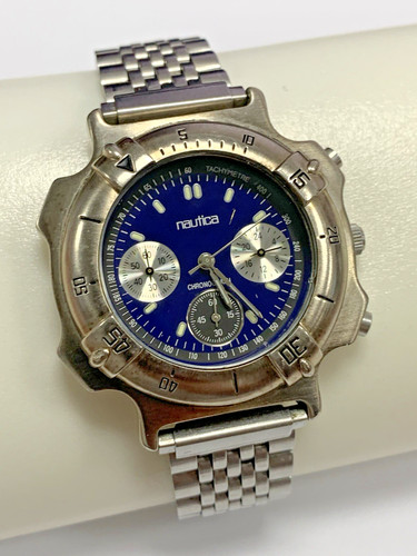 Mens nautica chronograph blue - mens,