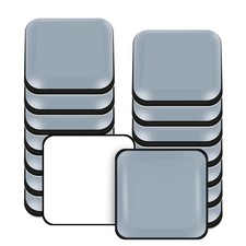 16x Square Furniture Gliders