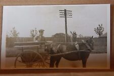  Postcard Social history Man In pony & Trap  Wales 1930's RPPC unposted b2