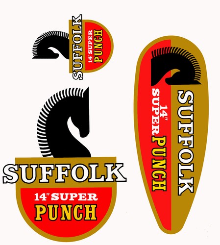 Suffolk punch sticker set - suffolk,