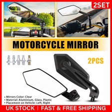 Black Universal 10MM Motorcycle Mirrors Bike/Motorbike Rear View/Side 4PCS