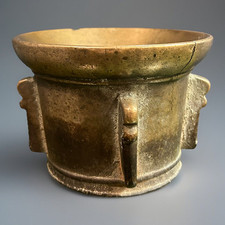 Antique Heavy Bronze Mortar 5”