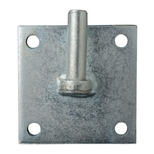 Gate hinge hook plate - plate, on