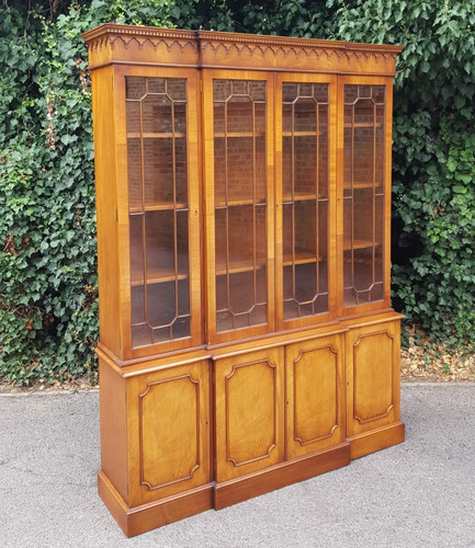 Antique mahogany breakfront - mahogany,