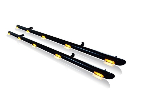 Black side bars amber leds - side,