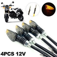 4X Motorcycle Motorbike LED Turn Signals Front Rear Indicators Amber Lights