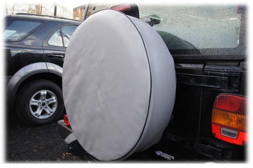 Grey wheel ture tire cover - grey, 28"