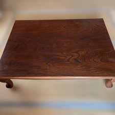 Japanese dark brown wooden low - dark,