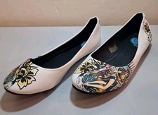 t.u.k. /  tuk  Hawaii Tiki Hula Girl Ballerina Flat Pumps Size UK - 6  BN