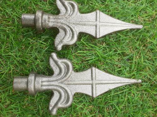 Wrought iron rail heads tops - 5,