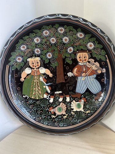 Hand painted swiss pottery - hand,
