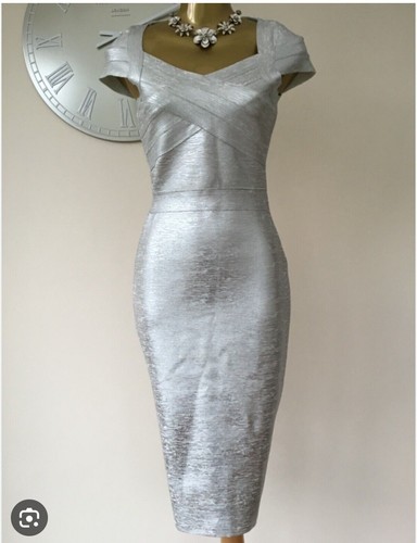 Coast silver bandage dress - coast,