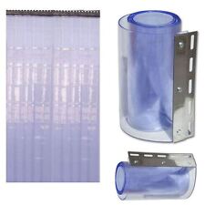 PVC Door Strip Curtain 1 x 2 Meter Cold Room Warehouse 5 Strips with Rail