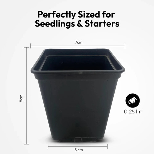Square plant pots rigid 7cm - square,